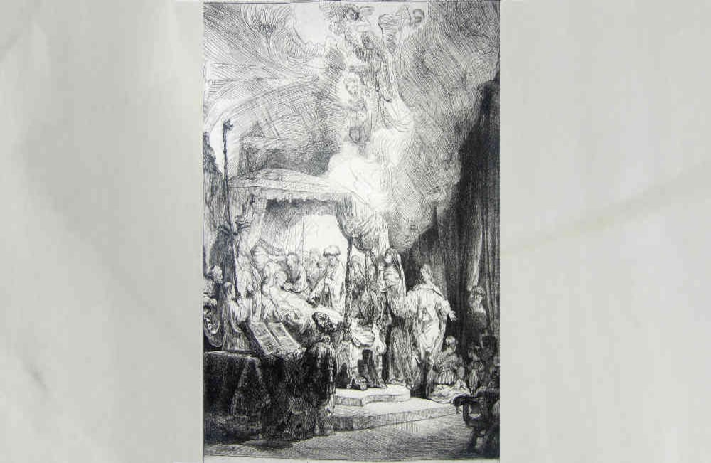 Rembranbt, La dormición de la virgen.