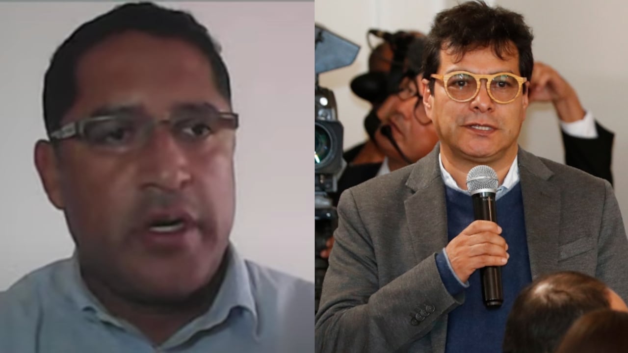 De izquierda a derecha: el abogado Álex Morales y el alto comisionado de Paz, Danilo Rueda.