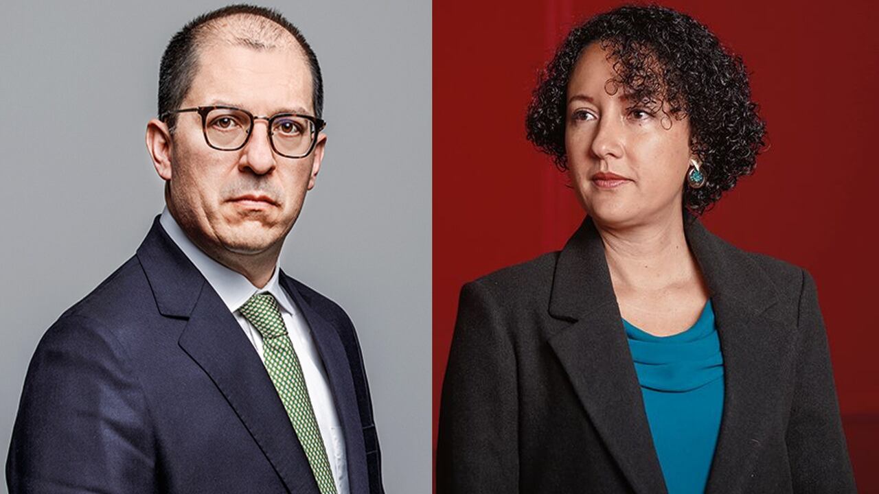 El fiscal Francisco Barbosa y la senadora petrista Isabel Zuleta.