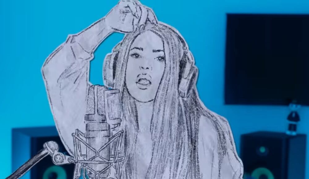 La cantante fue animada por la artista Julia Conde.