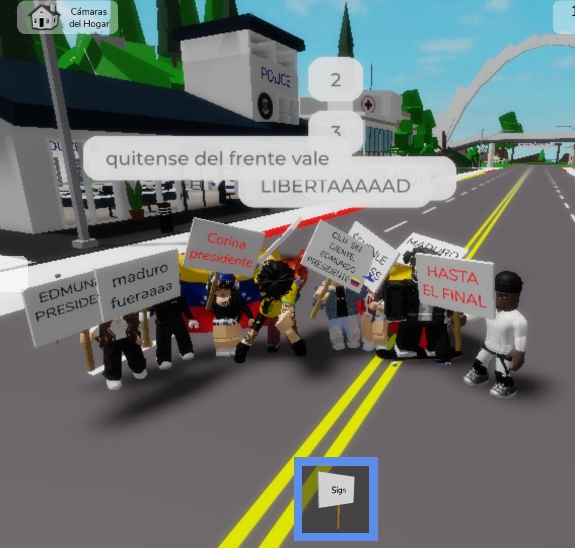 Protestas en Roblox