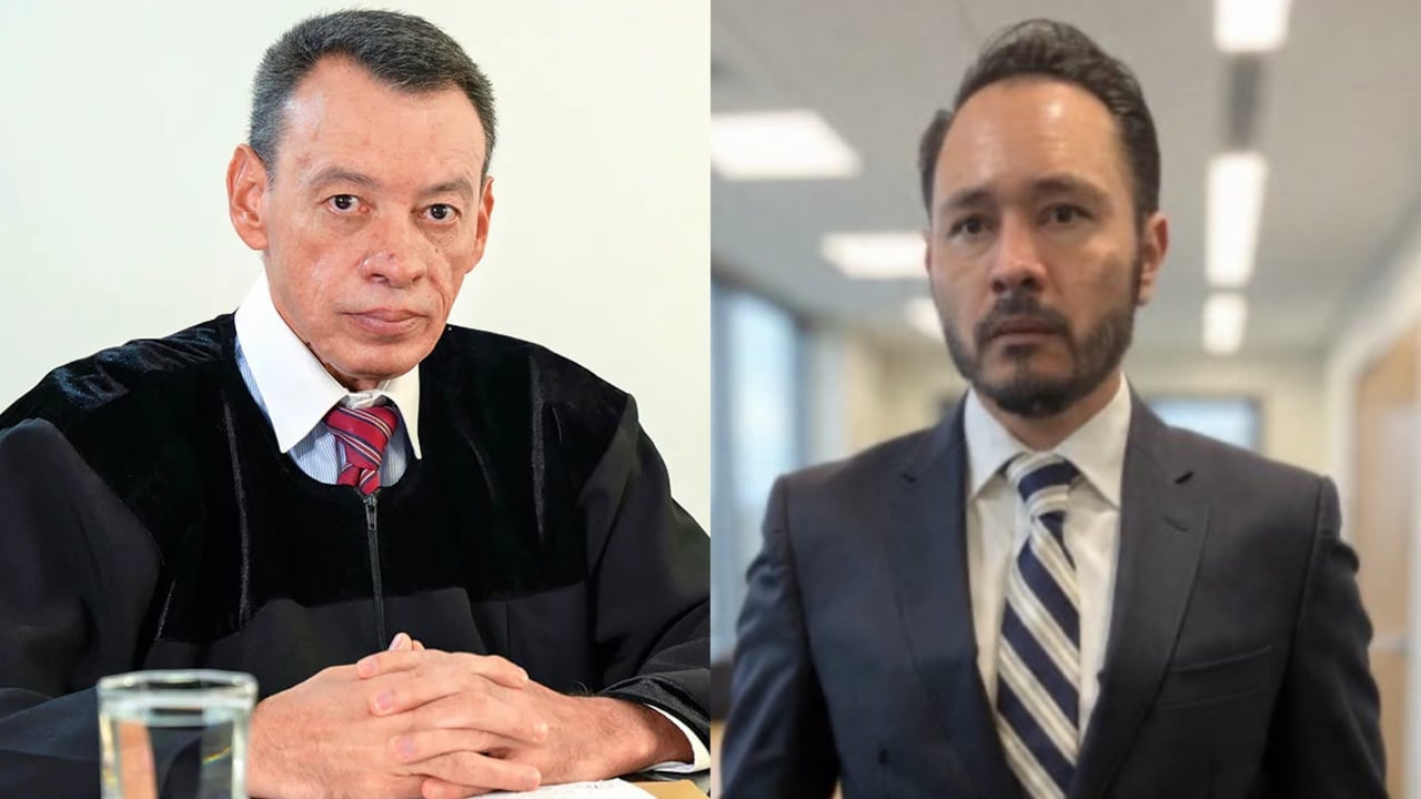 El magistrado Farfán, presidente de la Sala de Instrucción de la Corte Suprema, y el abogado Wilson Cadena.