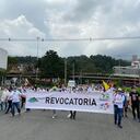 Manifestación de comité promotor de la revocatoria en Medellín.