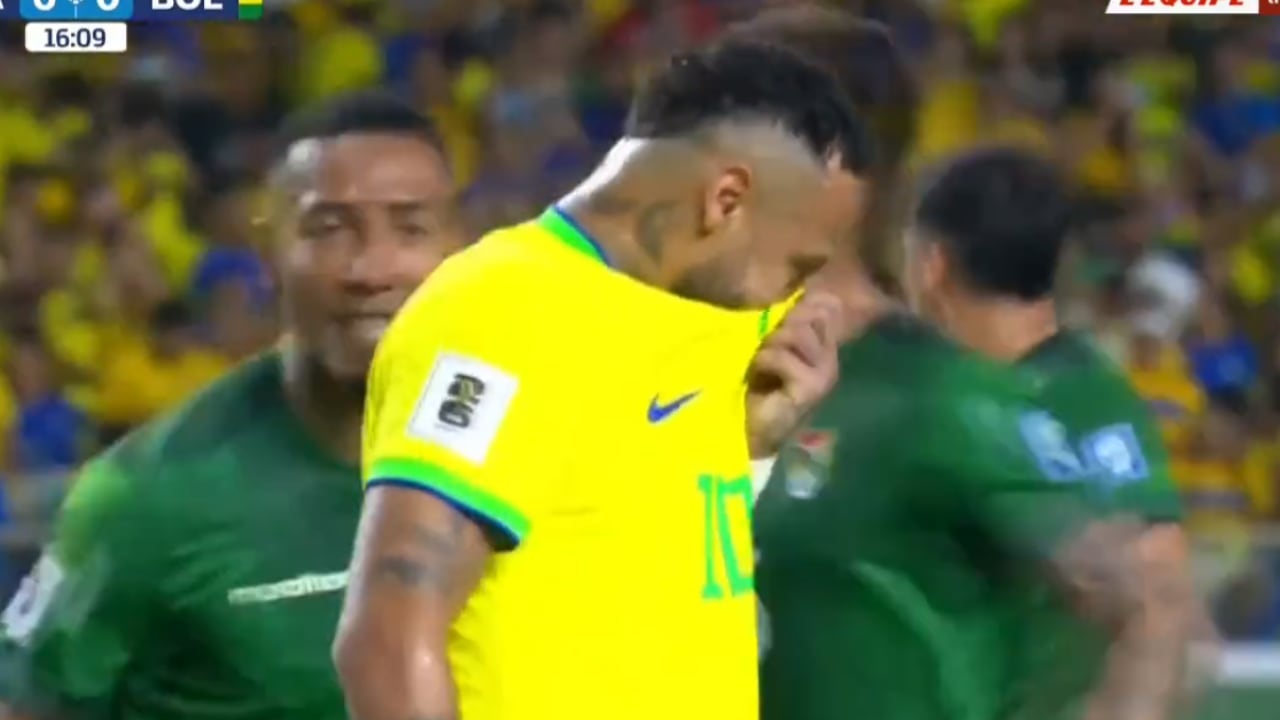 Neymar en el juego ante Bolivia por la eliminatorias al Mundial 2026