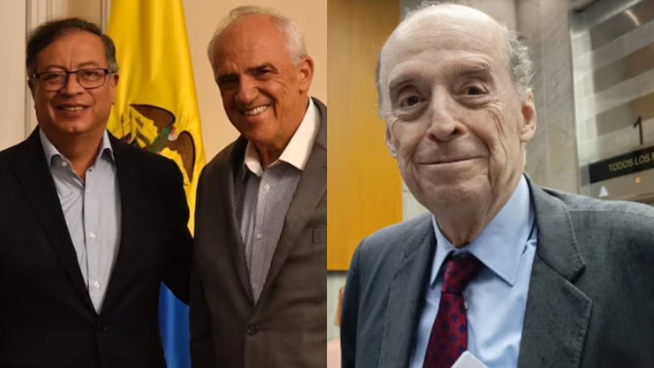 De izquierda a derecha: Gustavo Petro, Ernesto Samper y Álvaro Leyva.