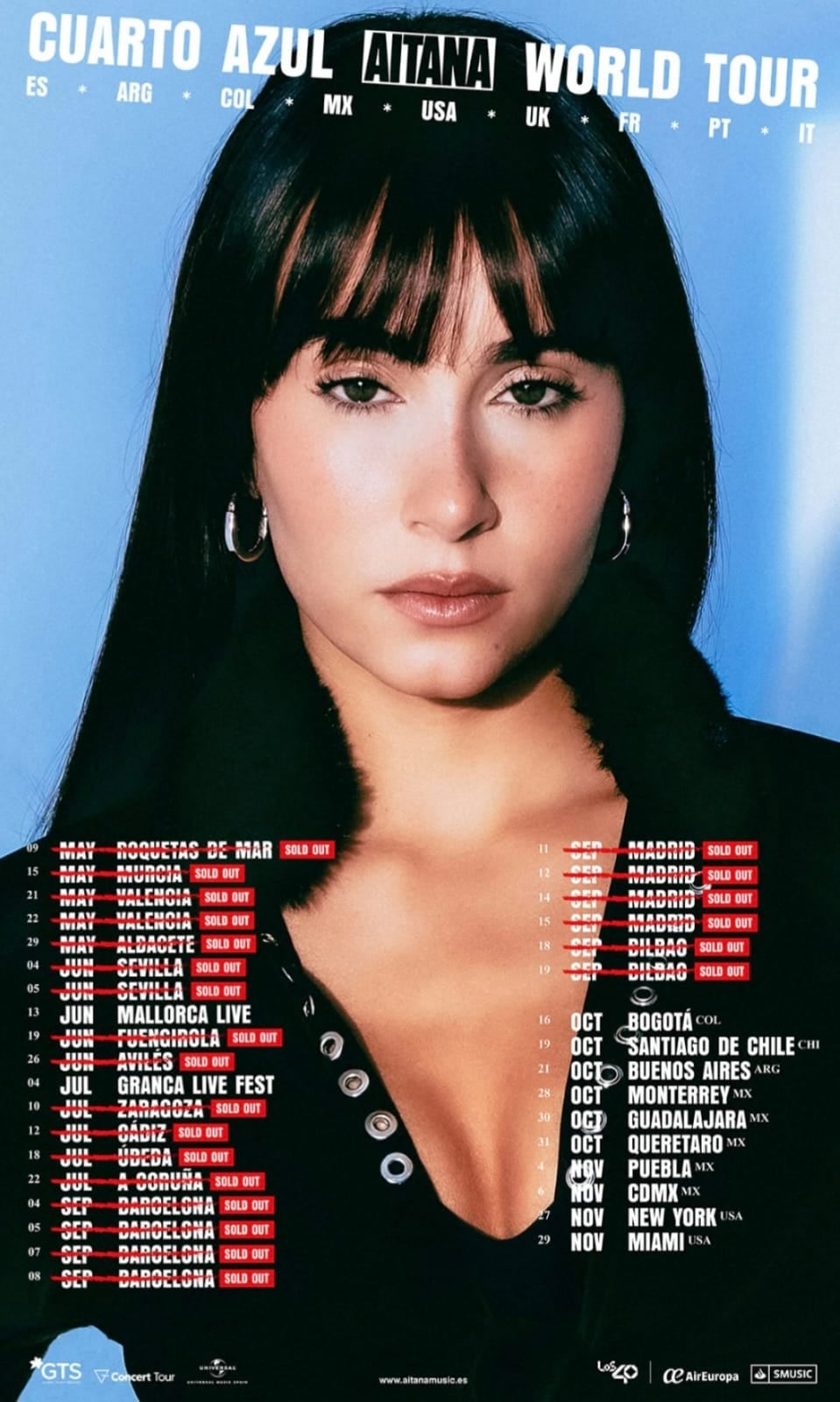 Aitana anuncia su gira propia y aterrizara en Bogotá en octubre 2026