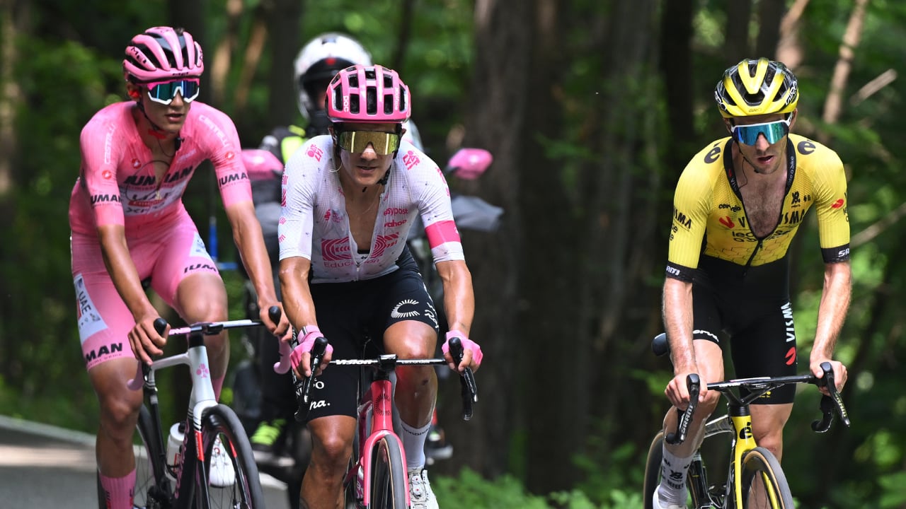 Imagen de la decisiva etapa 20 del Giro de Italia 2025: dejó nuevo líder.