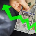 Profits, increase in the dollar rate, improvement of the economy, greater investment, greater spending. A person holding some dollars.