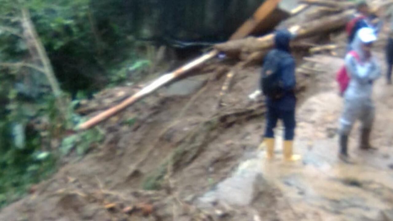 Deslizamiento de tierra en Anorí, Antioquia.