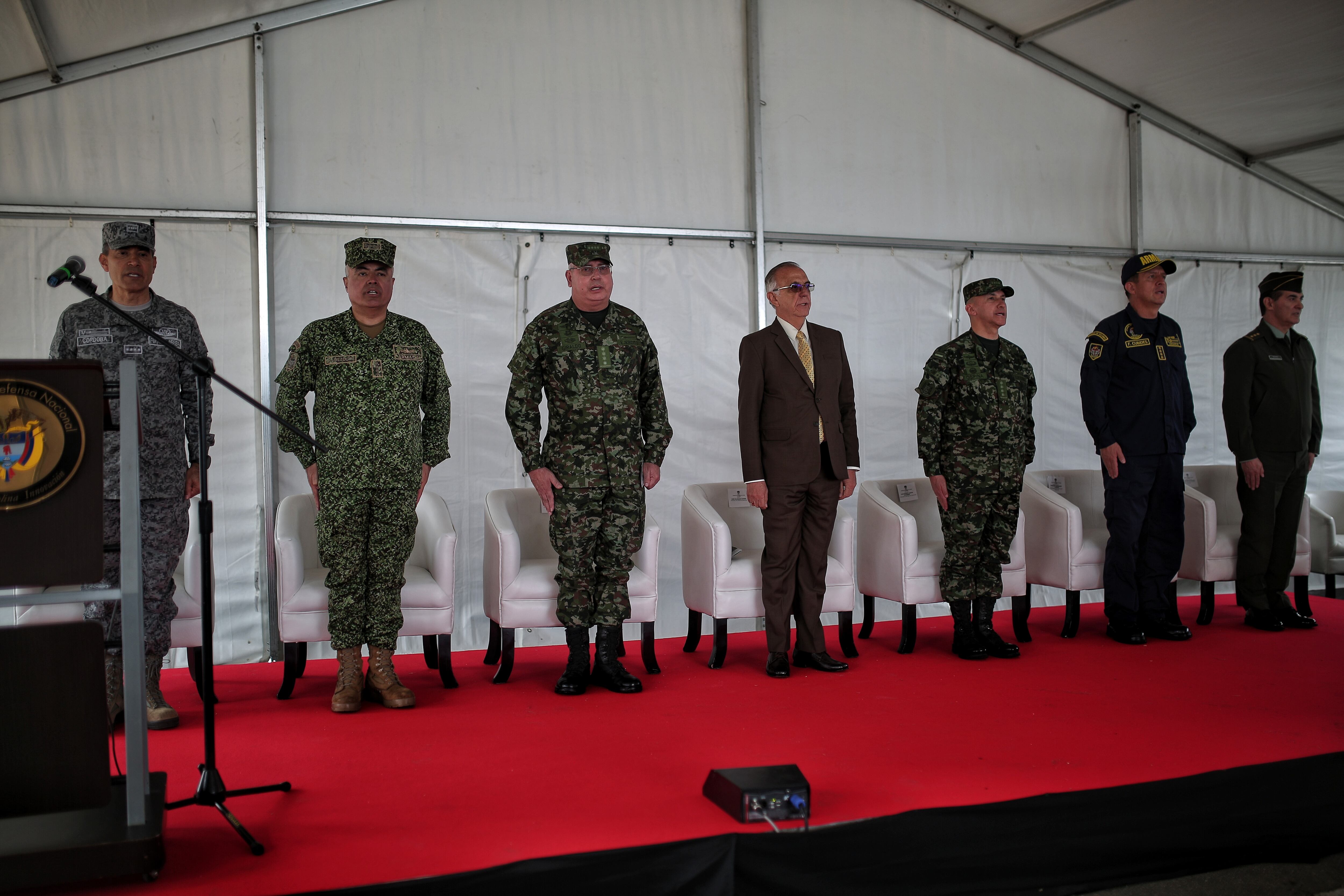 Acto protocolario de la primera piedra del edificio Fortaleza, nueva sede del Ministerio de Defensa y Fuerzas Militares