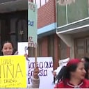 Planton der padres por desaparición de menores de colegio distrital.