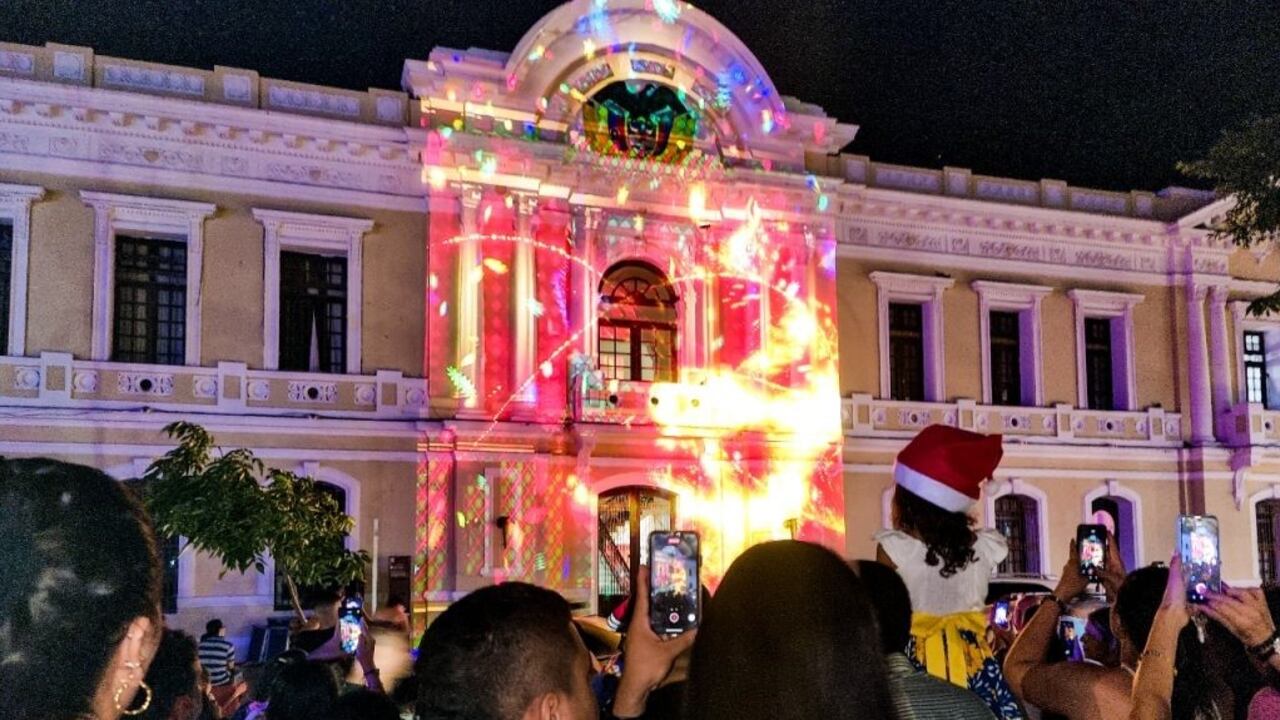 Alumbrado navideño de Santa Marta