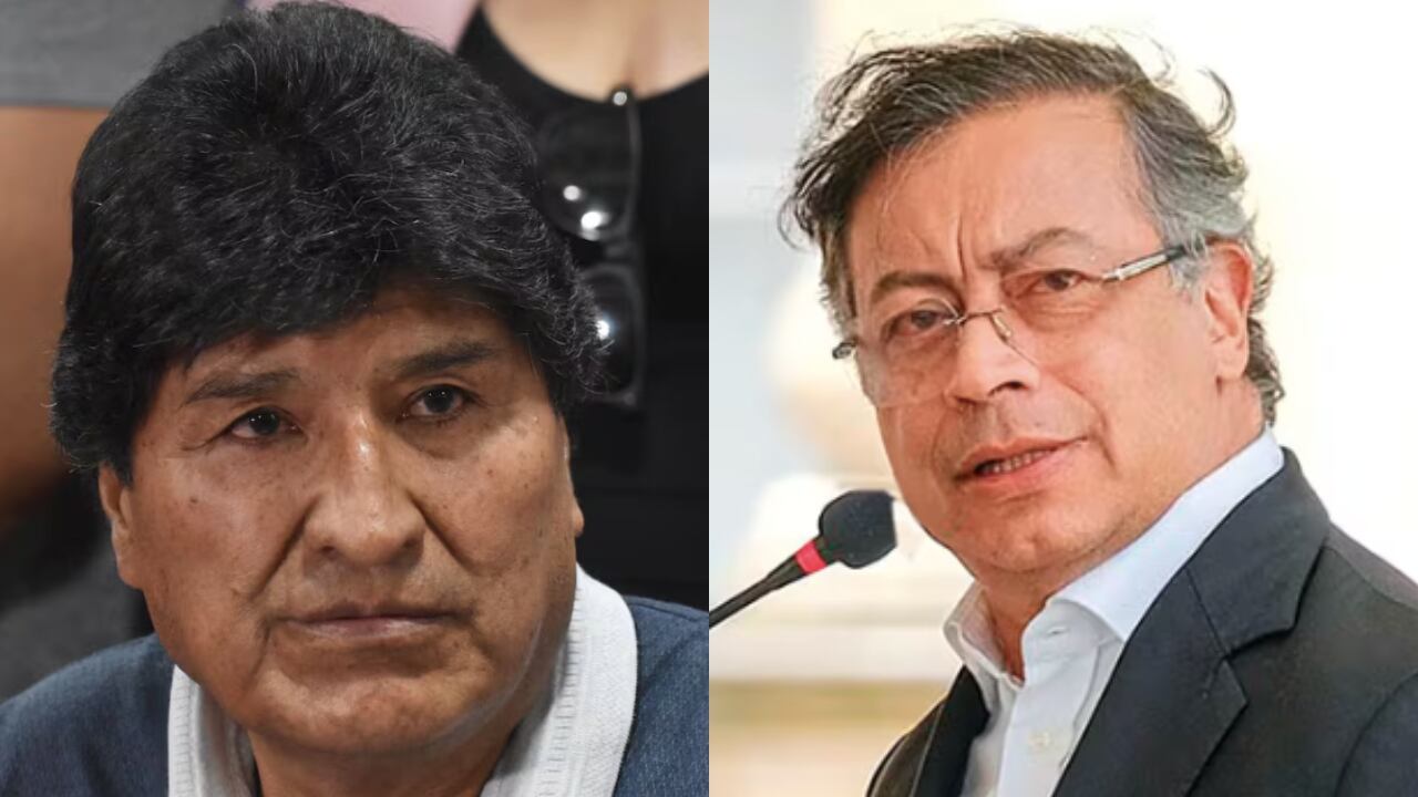 De izquierda a derecha: Evo Morales y Gustavo Petro.