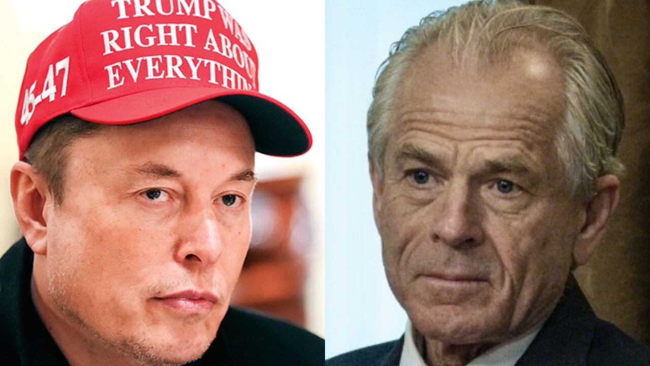 Elon Musk y Peter Navarro.
