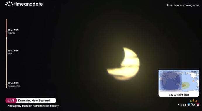 El eclipse solar se observó con mayor intensidad en Nueva Zelanda.