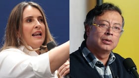 Paloma Valencia y Gustavo Petro.