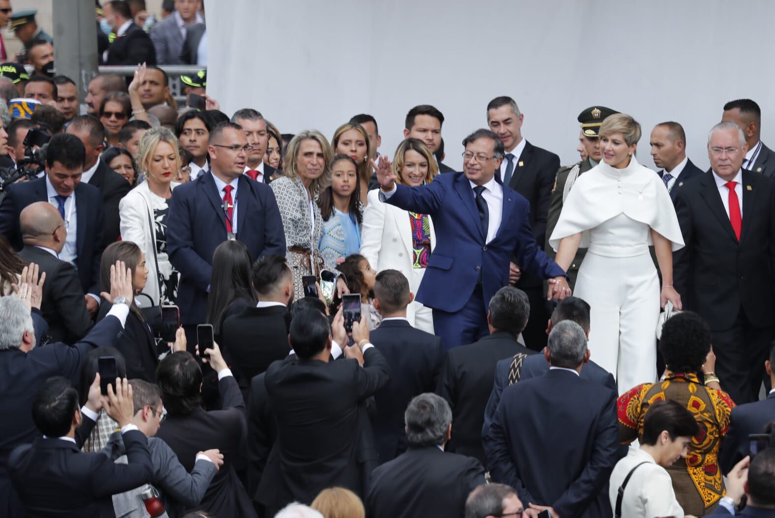 Posesión Presidencial Gustavo Petro  en la Plaza de Bolívar, con su familia