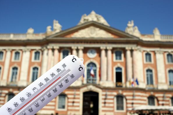 En Toulouse, Francia, las temperaturas han alcanzado un máximo de 41.5 °C.