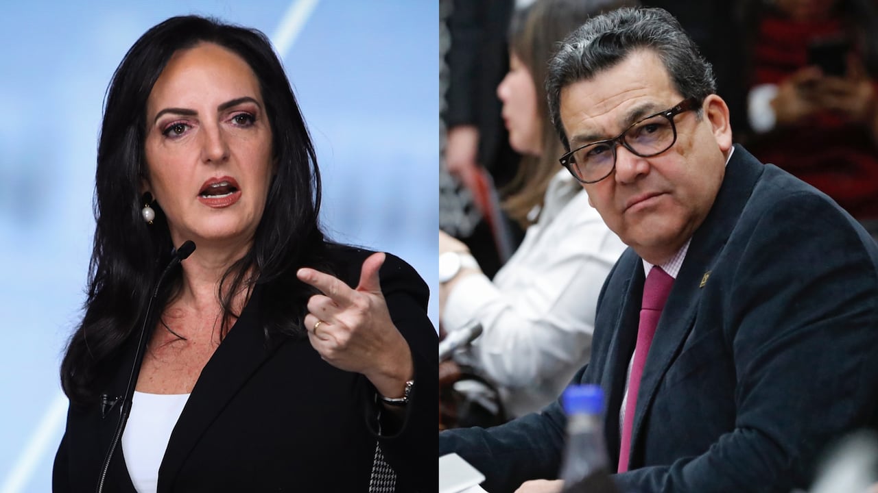 Senadora María Fernanda Cabal y Jaime Dussán, presidente de Colpensiones.