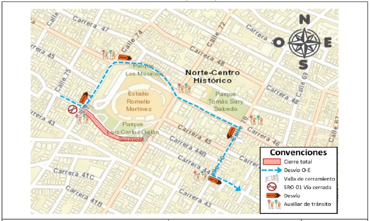 Cierres viales en Barranquilla.