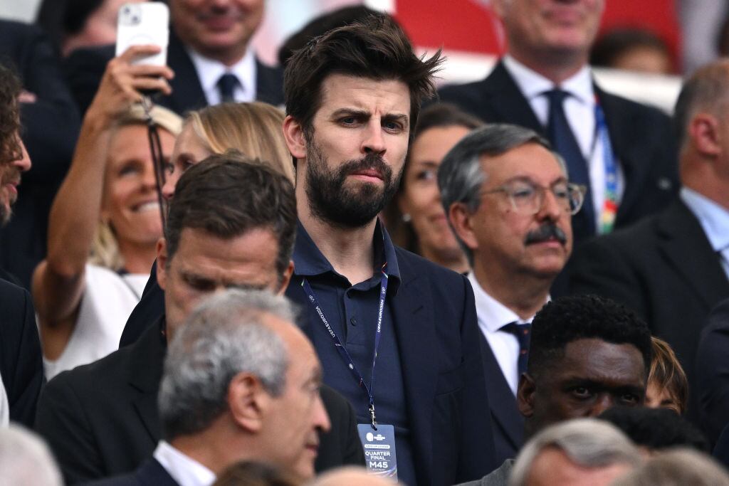 Piqué fue captado junto a su hijo en un partido de la Eurocopa (Photo by Image Photo Agency/Getty Images)