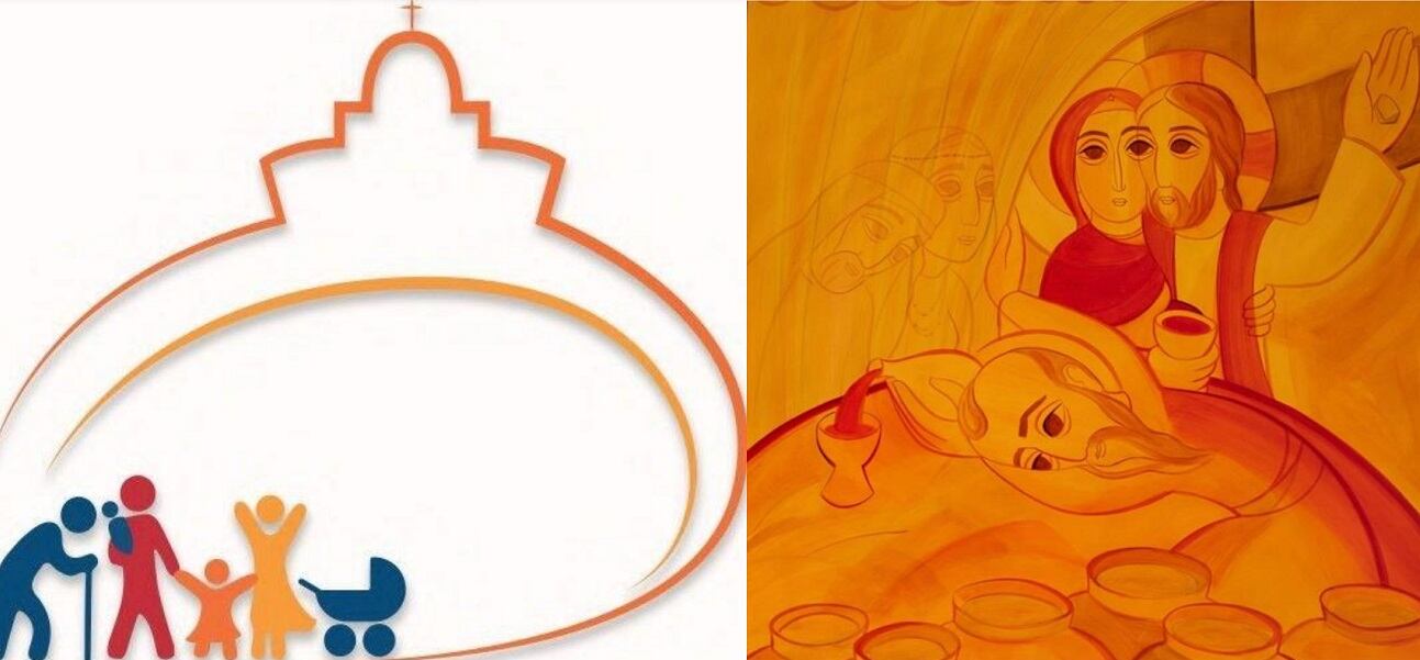 Se recomienda usar en las celebraciones el logo para el X Encuentro Mundial de la Familias y la imagen símbolo del evento en un lugar visible del templo. Foto:  Conferencia Episcopal de Colombia