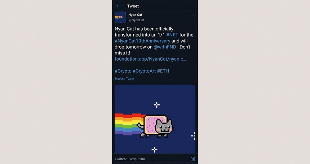La subasta del meme del Nyan Cat, creado por Chris Torres, se cerró por un precio de casi 580.000 dólares. 