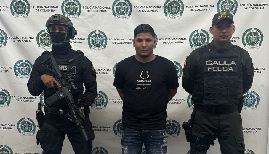 Alias Caín capturado por la Policía Nacional en Barranquilla.