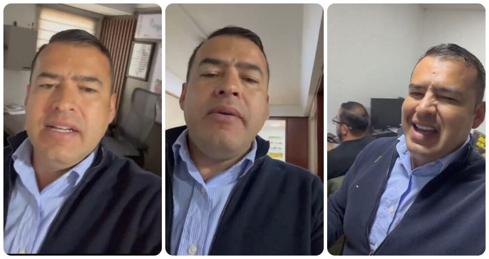 El presidente de la Cámara, Jaime Raúl Salamanca, durante su recorrido por el Legislativo.