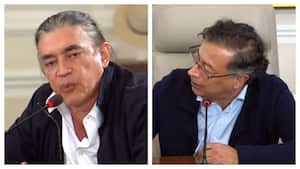 Gustavo Bolívar y Gustavo Petro.