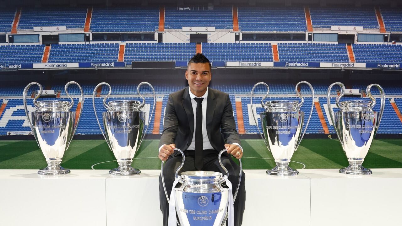 Casemiro ganó cinco Champions en el Real Madrid y un total de 18 títulos.