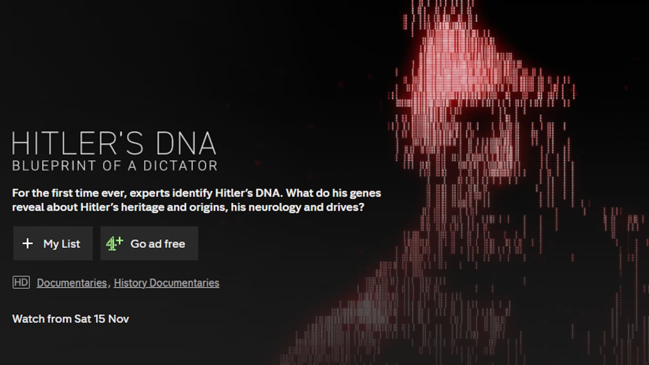 Hitler tenía trastorno de desarrollo de órganos sexuales según un estudio genético