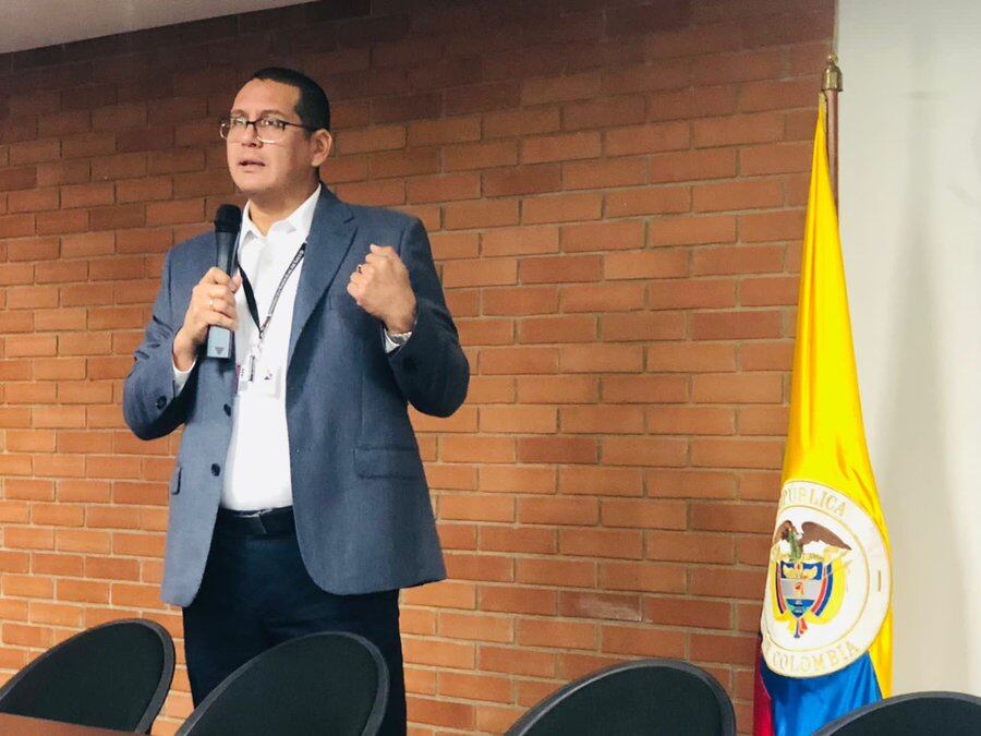 El director general del Instituto Nacional de Salud, Giovanny Rubiano García, en el lanzamiento del Informe sobre “Panorama de Eventos en Salud Pública”.