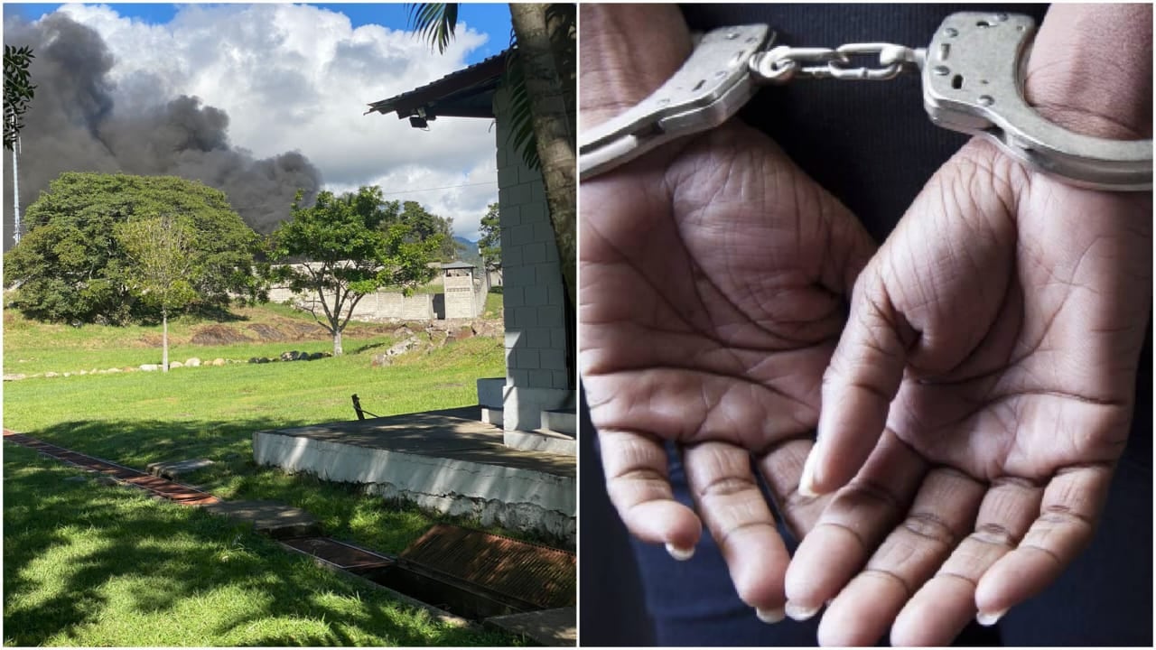 Se reportaron actos de vandalismo en una cárcel de Támara, honduras.