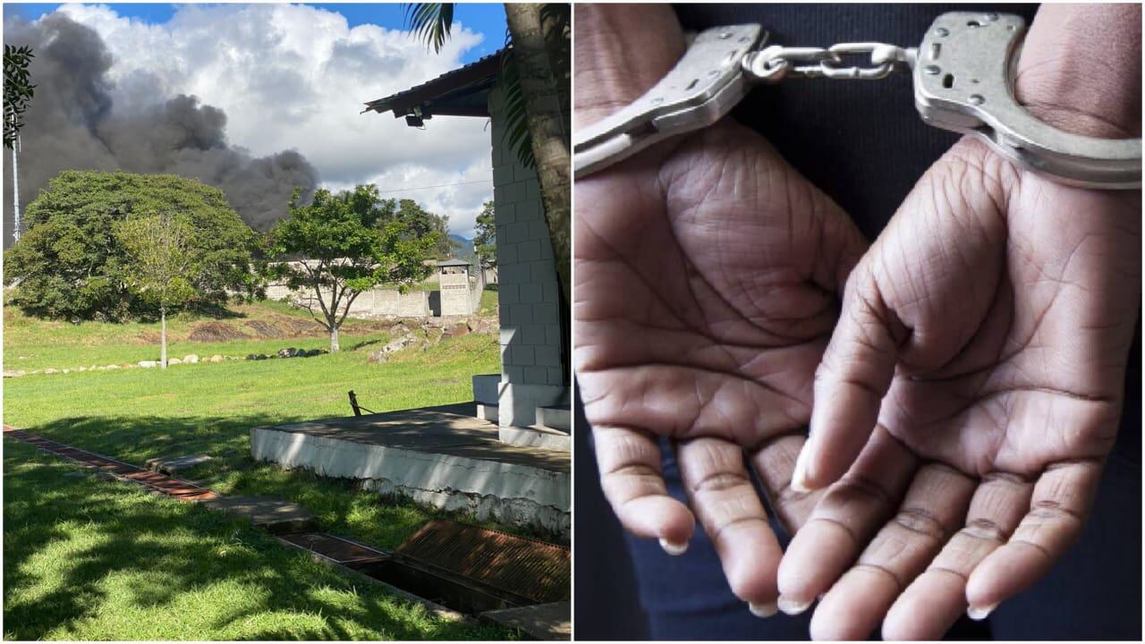 Se reportaron actos de vandalismo en una cárcel de Támara, honduras.