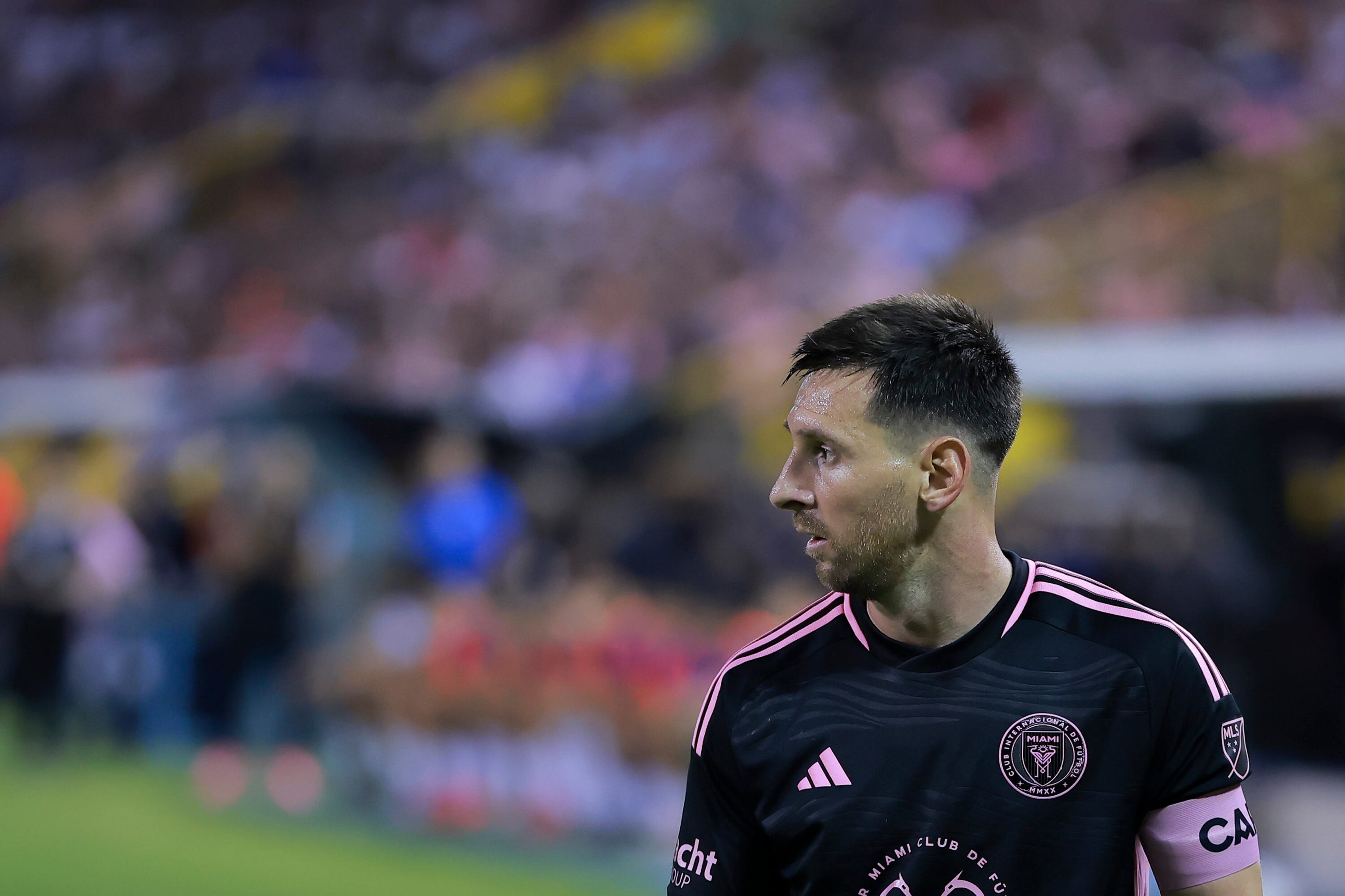 Messi, con el Inter Miami, en partido frente a El Salvador.