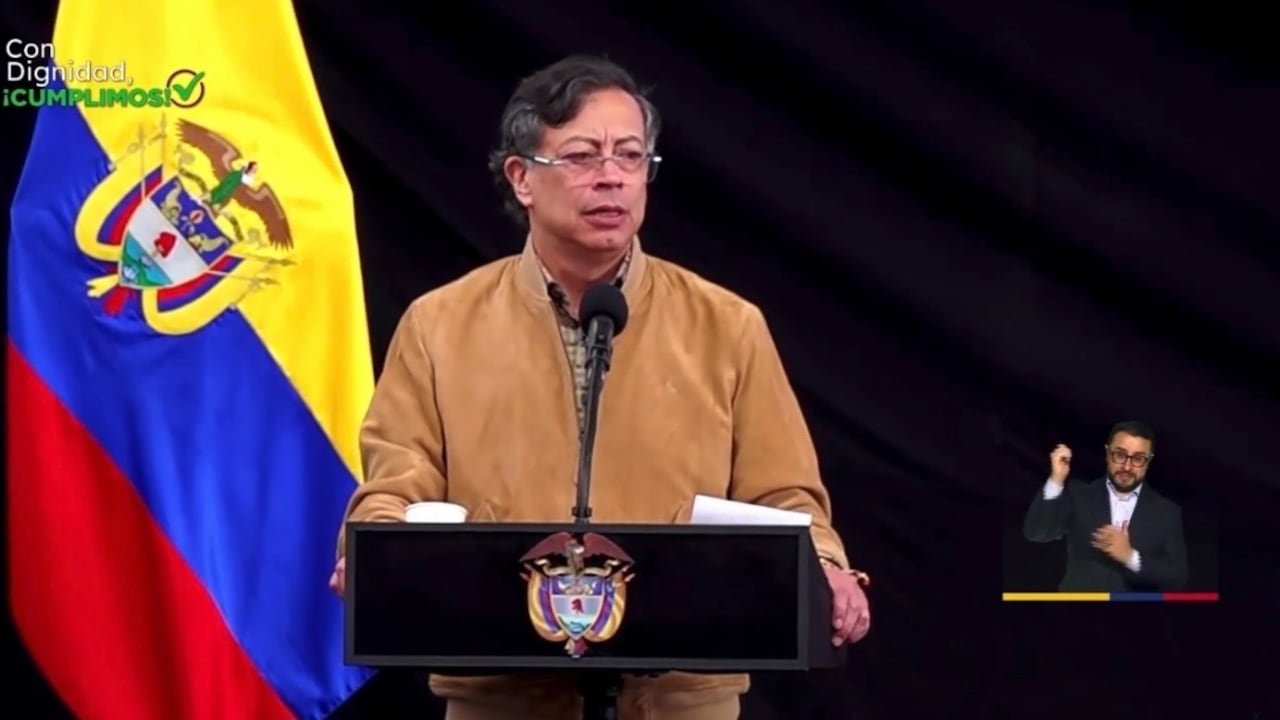 El presidente Gustavo Petro dio un discurso desde la Universidad Nacional.