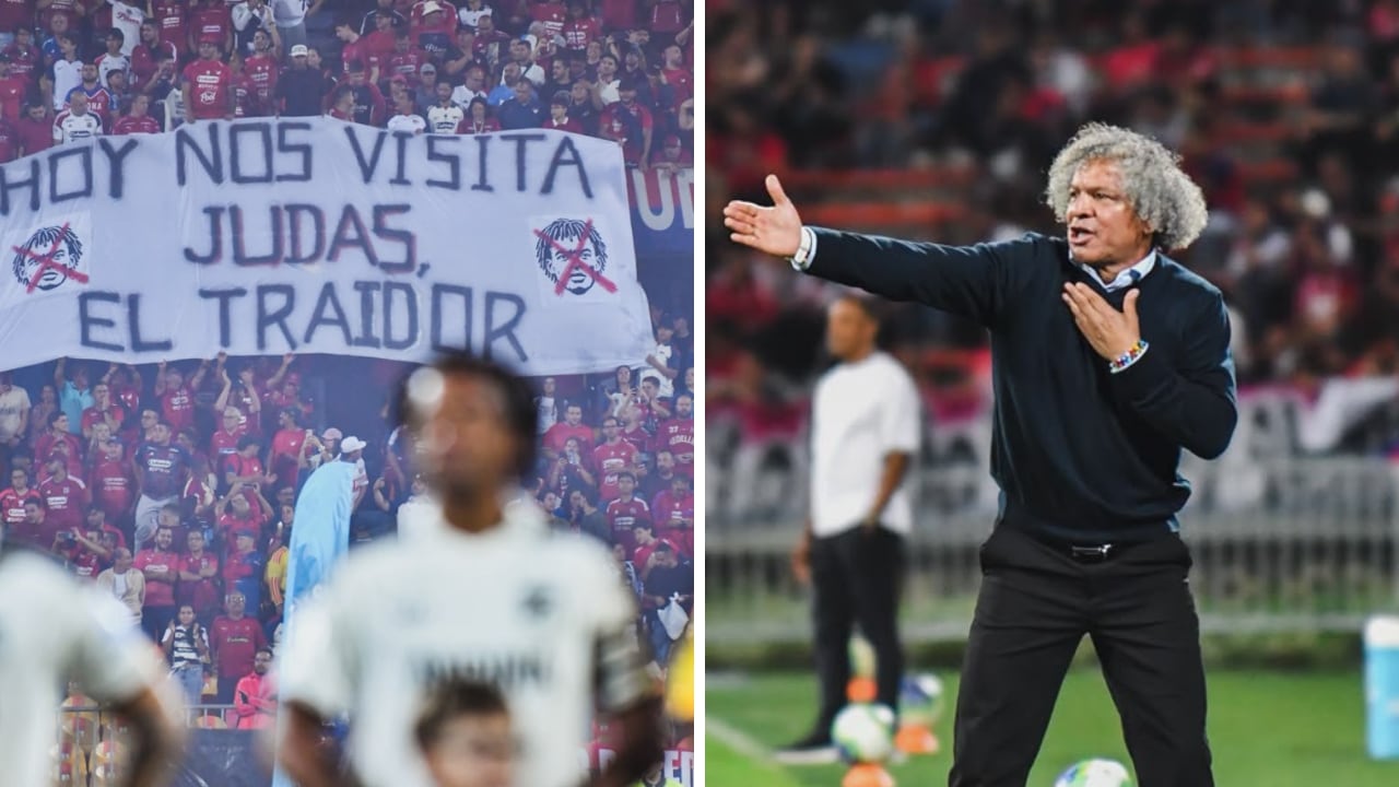 Alberto Gamero (der.) se refirió al trapo que le sacaron los hinchas del Medellín a Juan Guillermo Cuadrado (izq.).