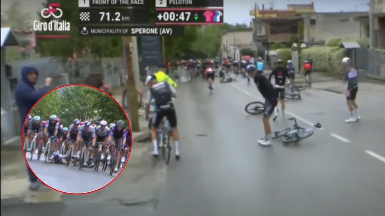 Varios implicados en la grave caída de la etapa 6 en el Giro de Italia 2025