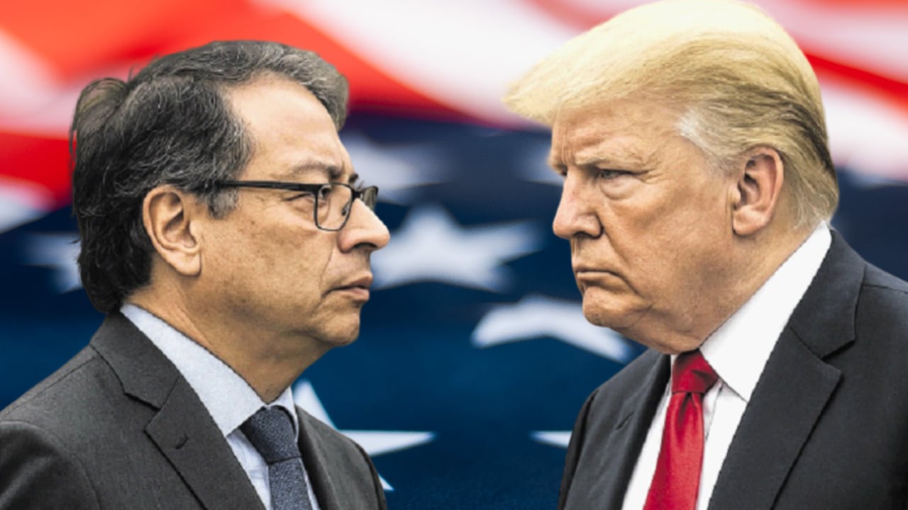 Gustavo Petro y Donald Trump.