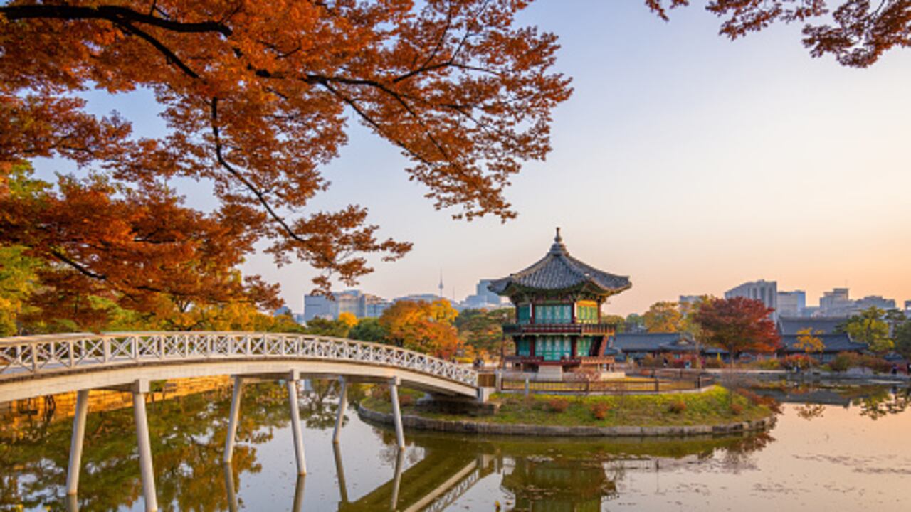 Palacio Gyeonbokgung en Seúl, Corea del Sur.