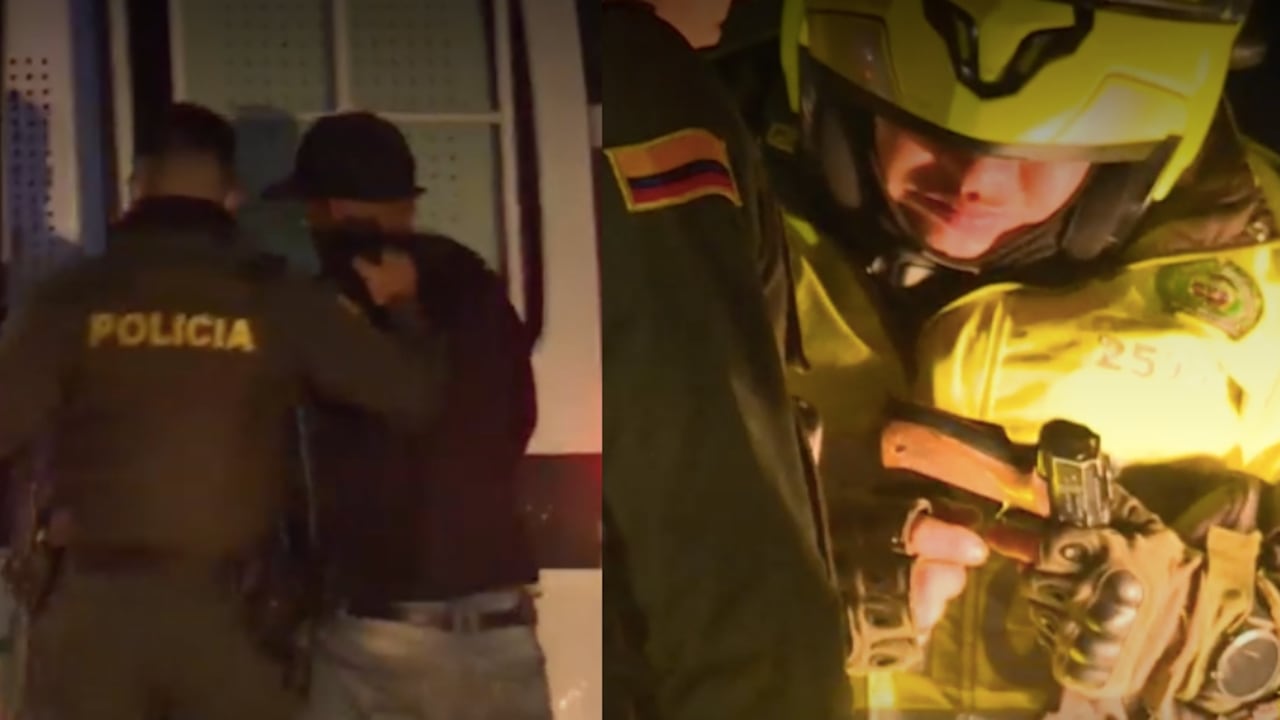 Momento en que el sujeto es capturado portando el arma de fuego