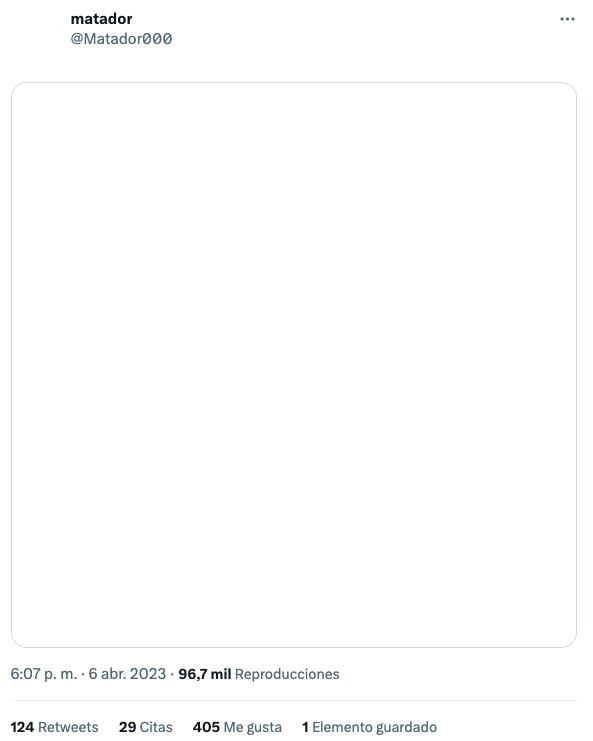 Publicación en cuenta en Twitter del caricaturista Matador