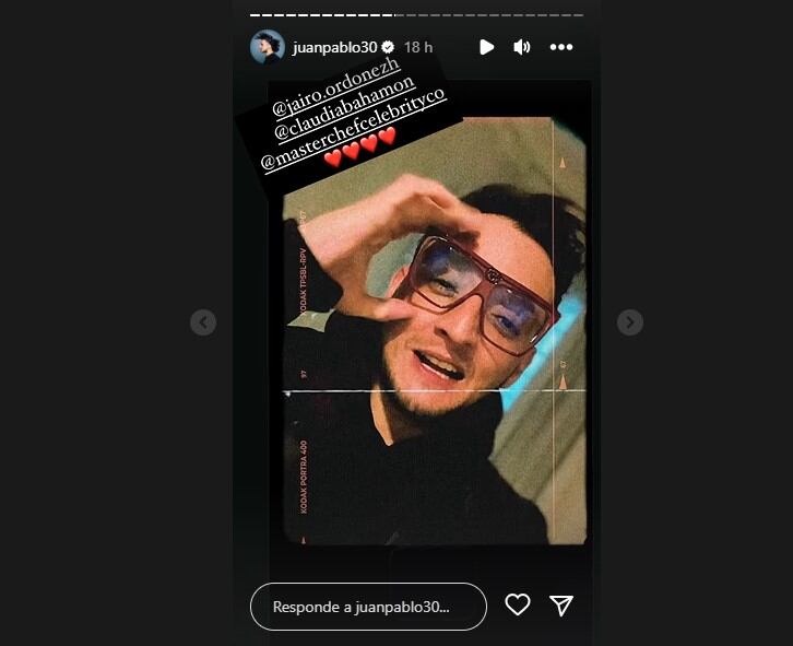 El participante de Masterchef se refirió al beso con su compañero Jairo Ordóñez.