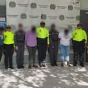Mujeres capturadas por la Fiscalía General de la Nación y la Policía.