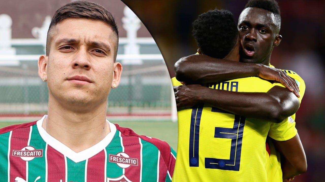 Julián Millán en Fluminense / Dávinson Sánchez abraza a Yerry Mina.