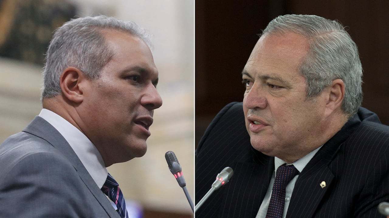 Los senadores José David Name e Iván Name.