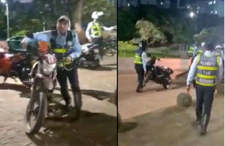 Las motocicletas fueron inmovilizadas por mal parqueo.