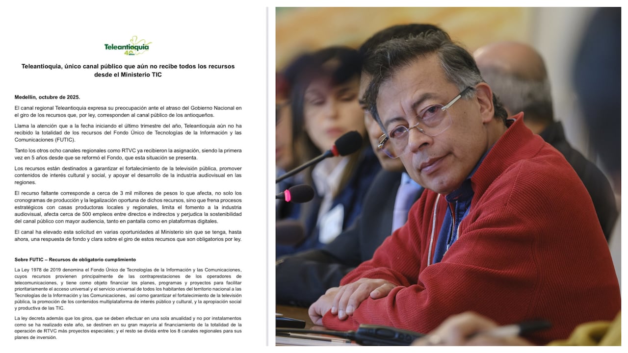 Teleantioquia hace preocupante denuncia: gobierno Petro no le ha girado la totalidad de los recursos para operar en el 2025