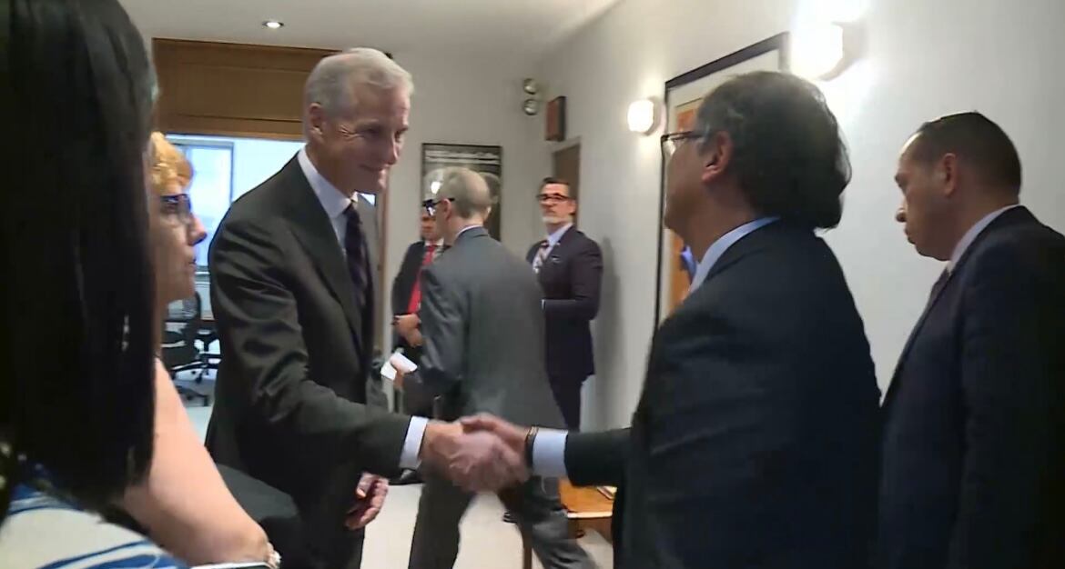 Presidente Gustavo Petro y Primer Ministro de Noruega Jonas Gahr Støre